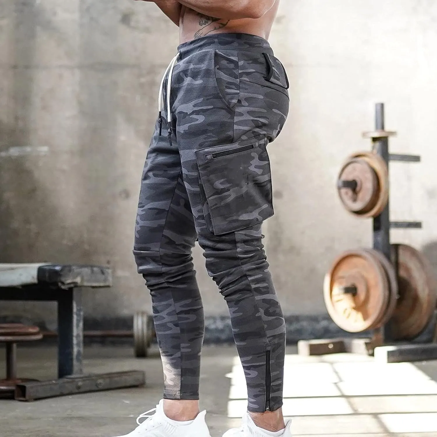 Cargo Sweatpants for Men Mens Lounge Pants Elastic Waist Jogger Sports Pants Drawstring Sports Trousers Men's Casual