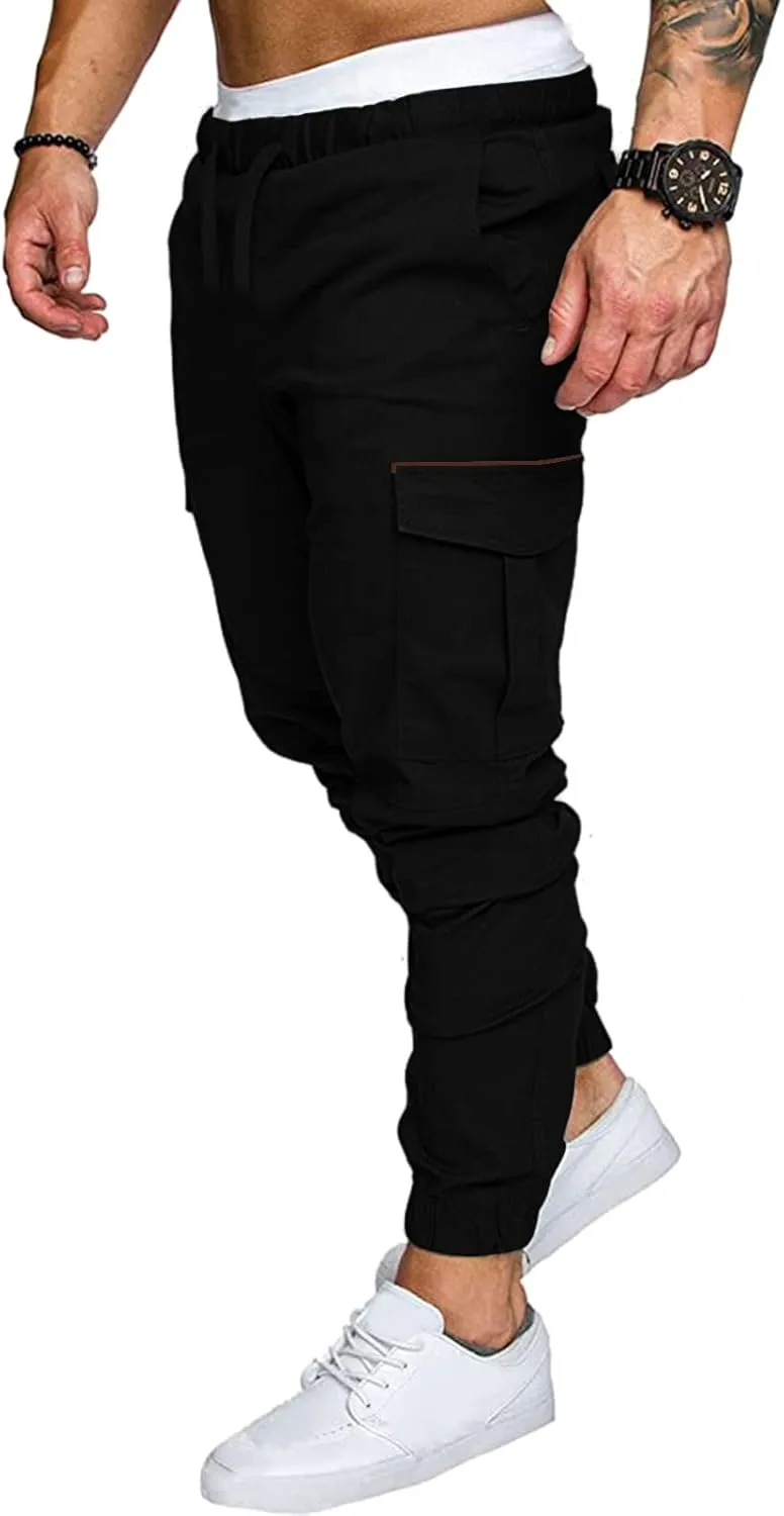 Cargo Sweatpants for Men Mens Lounge Pants Men Casual Cargo Pants Hiking Pants Workout Joggers Men's Reflective Cargo