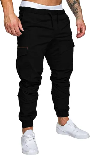 Cargo Sweatpants for Men Mens Lounge Pants Men Casual Cargo Pants Hiking Pants Workout Joggers Men's Reflective Cargo