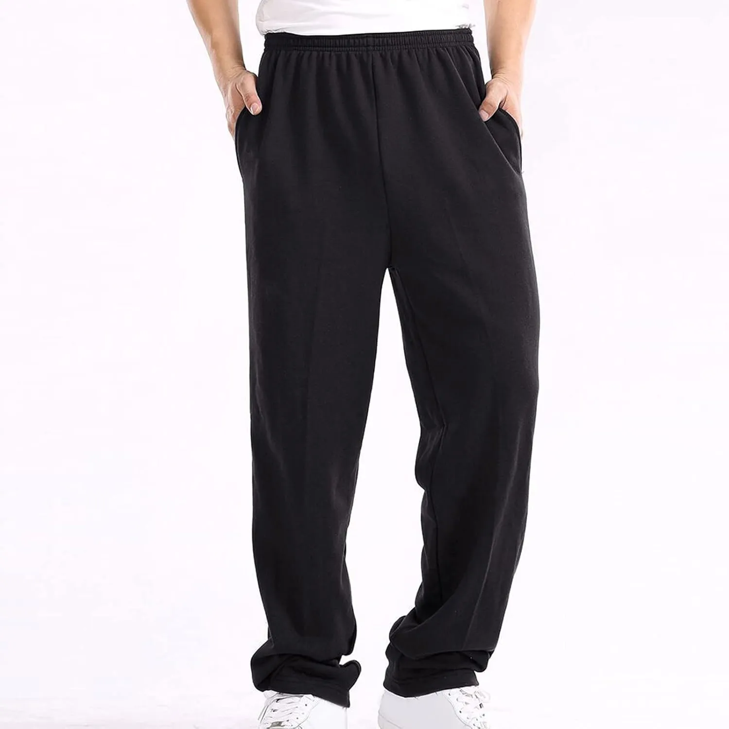Cargo Sweatpants for Men Mens Lounge Pants Solid Casual Outdoor Long Pants Men's Elastic Waist Drawstring Long Pants