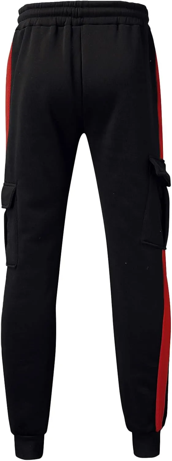 Cargo Sweatpants for Men Mens Lounge Pants Sports Sweatpants Men's Heavyweight Fleece Cargo Sweatpants Elastic Waist