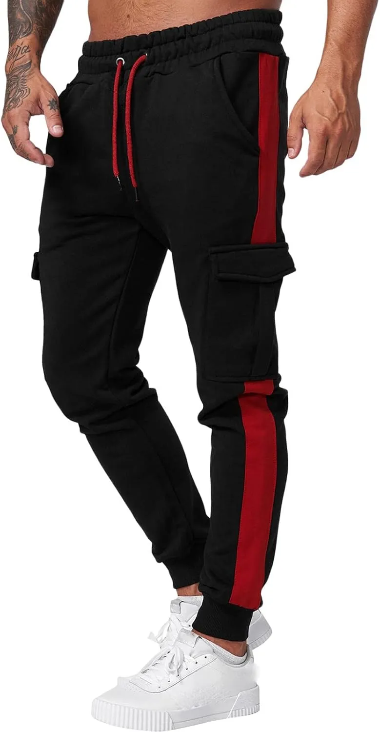 Cargo Sweatpants for Men Mens Lounge Pants Sports Sweatpants Men's Heavyweight Fleece Cargo Sweatpants Elastic Waist
