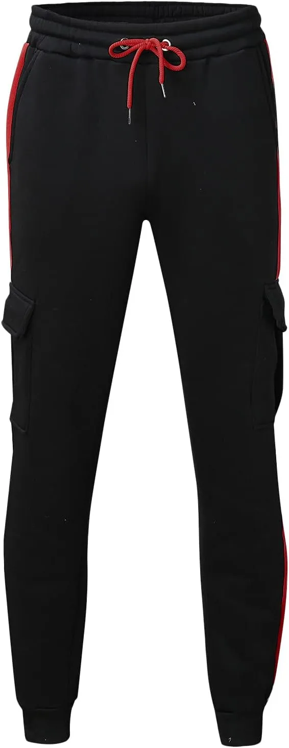 Cargo Sweatpants for Men Mens Lounge Pants Sports Sweatpants Men's Heavyweight Fleece Cargo Sweatpants Elastic Waist
