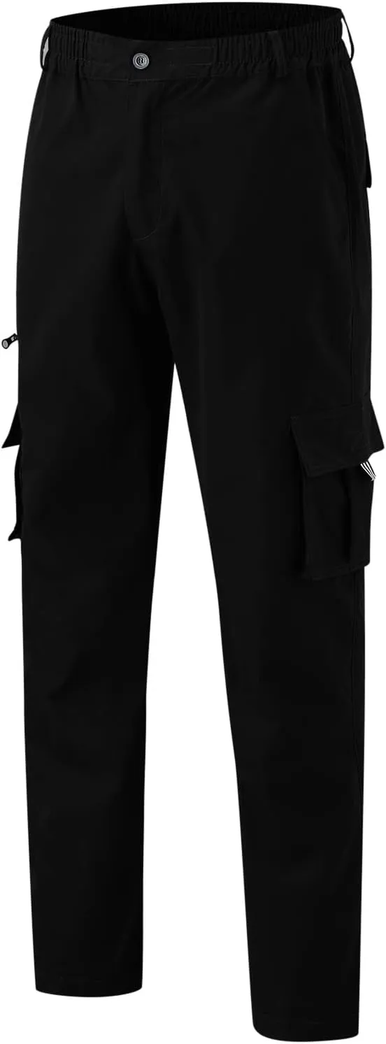 Cargo Sweatpants for Men Workout Pants Letter Print Fleece Casual Joggers with Pockets Mens Pants Classic Fit Pocket
