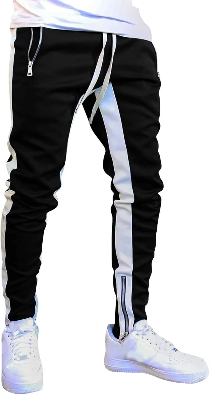 Cargo Trousers for Men Slim Jogger Pants Tapered Athletic Sweatpants for Jogging Running Exercise Gym Workout Mens