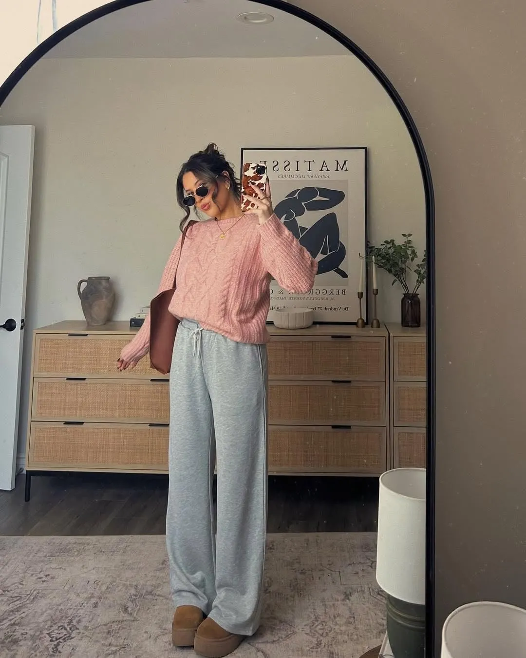 CIDER Womens Wide Leg Sweatpants - High Waisted Straight Leg Casual Lounge Sweat Pants with Pockets Spring