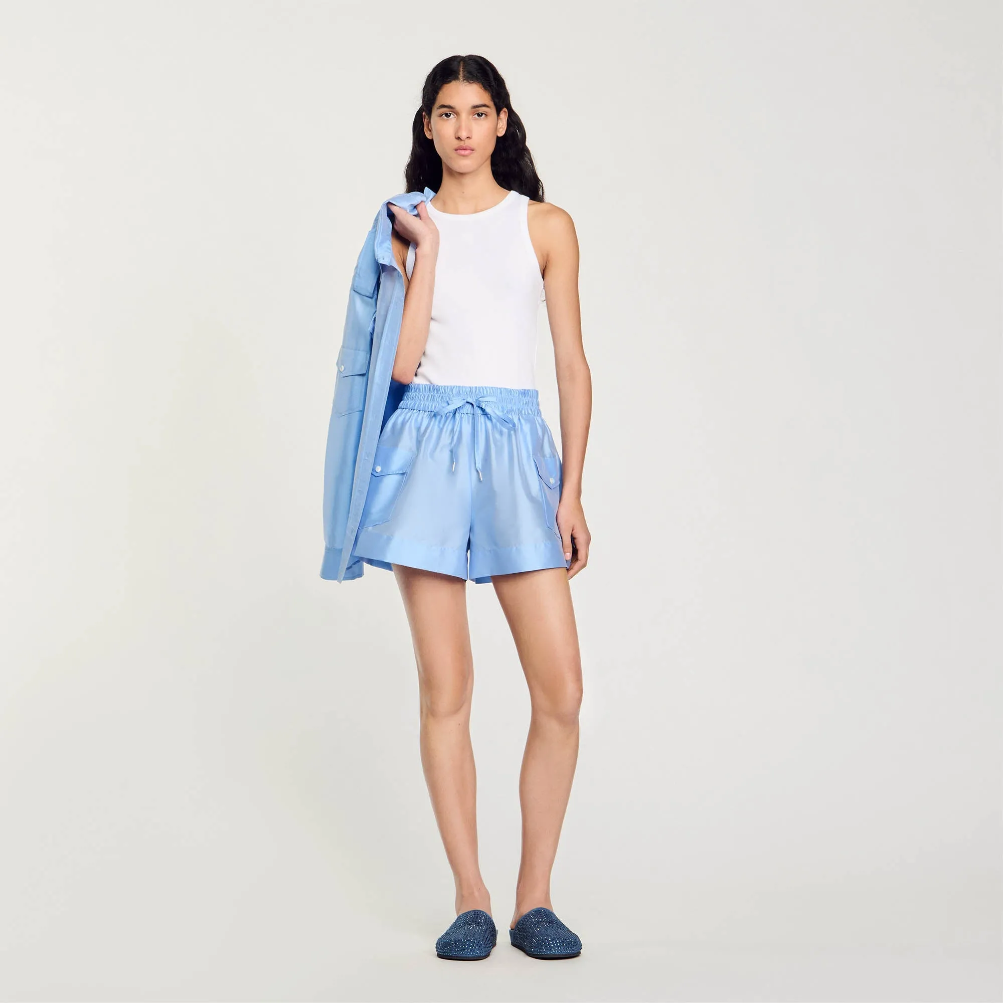 Club Shorts With Pockets Sky Blue