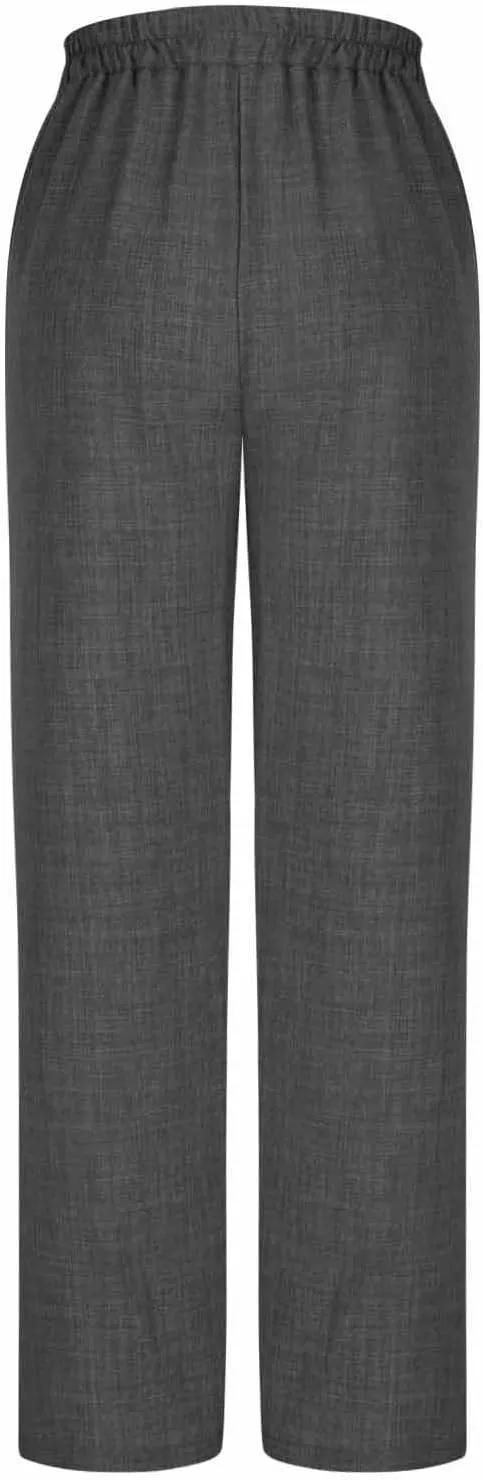 Cotton Linen Pant for Women Summer Casual Wide Leg High Waisted Trouser Drawstring Elastic Waist Pants with Pockets