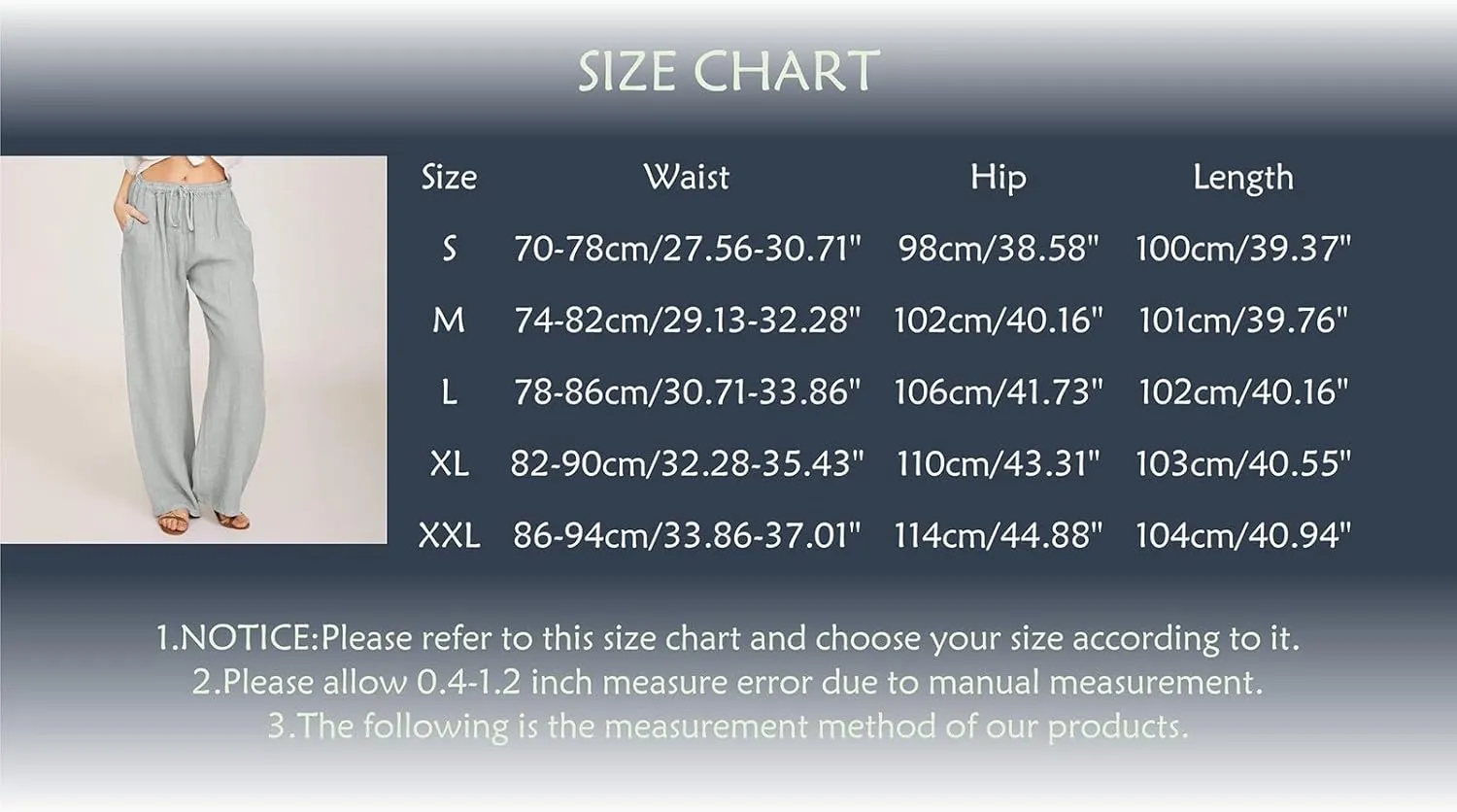 Cotton Linen Pants Women Straight Leg Summer Casual Loose Drawstring High Waist Palazzo Lounge Trouser with Pockets