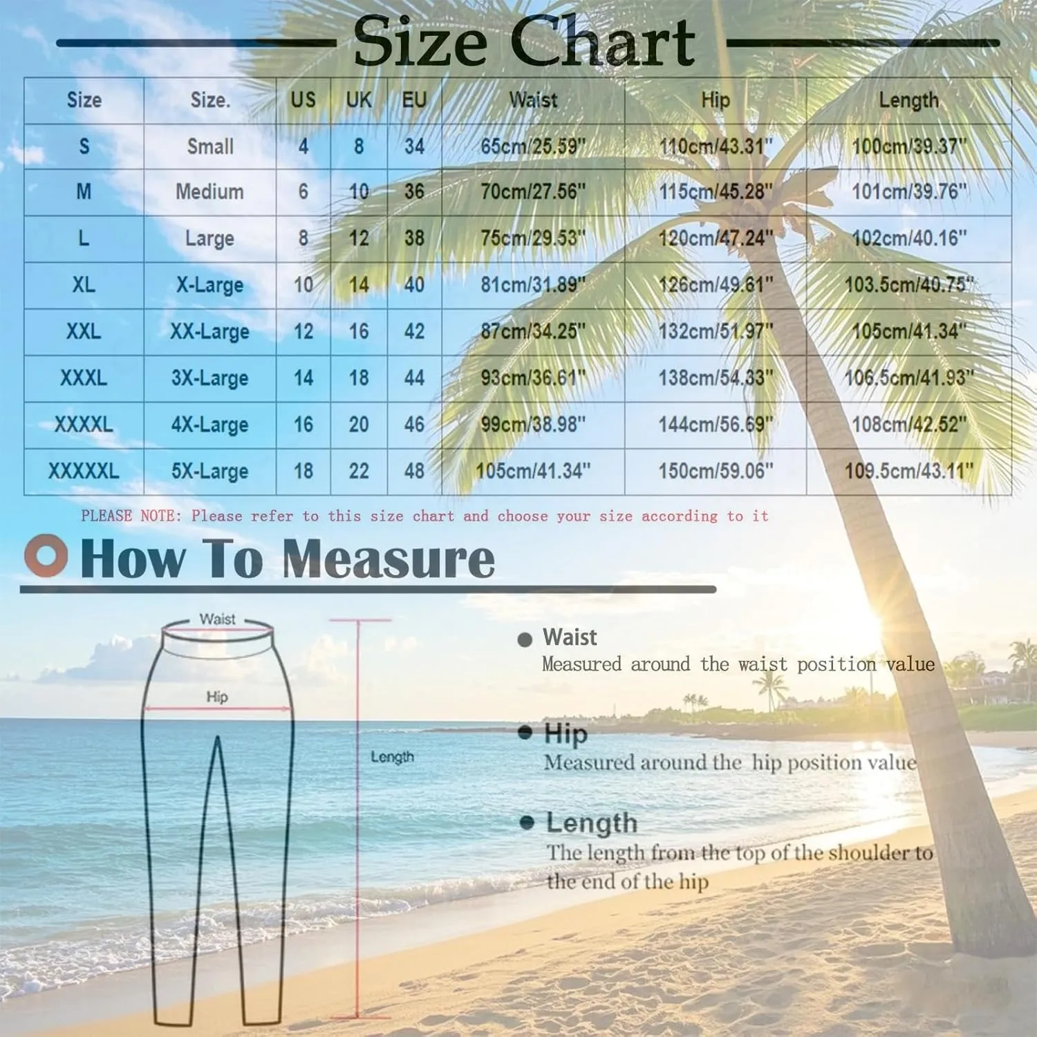 Cotton Linen Trouser for Women Casual Elastic Waist Pants Summer Loose Fit Beach Vacation with Big Pockets