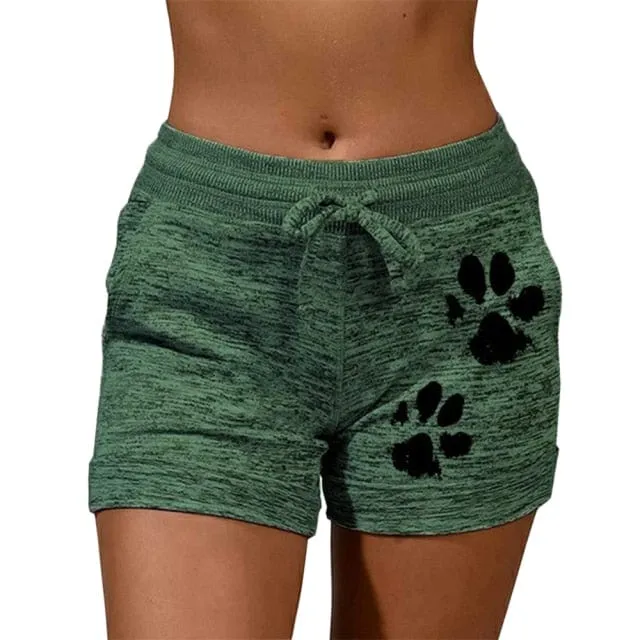 Cute Shorts Paw Print or Plain with Drawstring