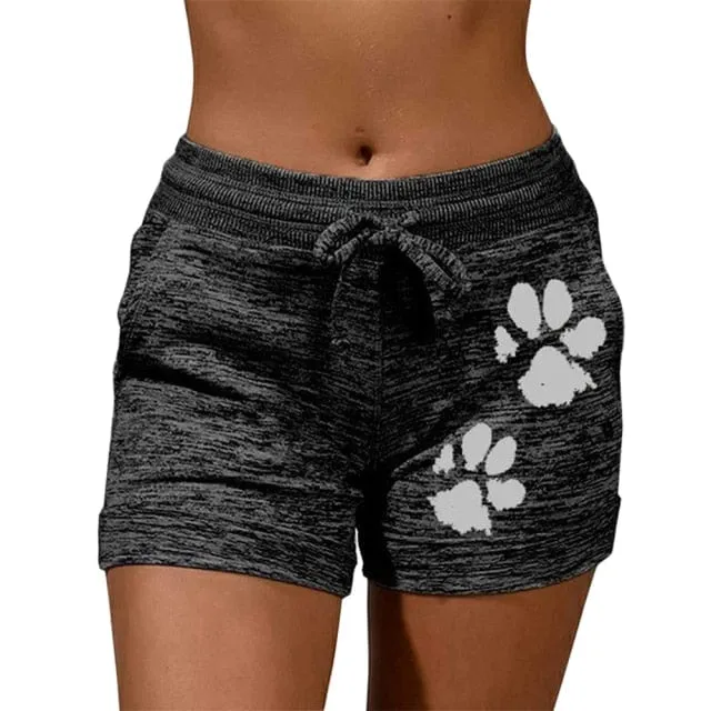 Cute Shorts Paw Print or Plain with Drawstring