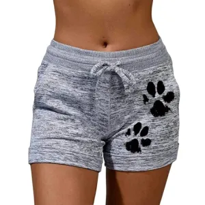 Cute Shorts Paw Print or Plain with Drawstring