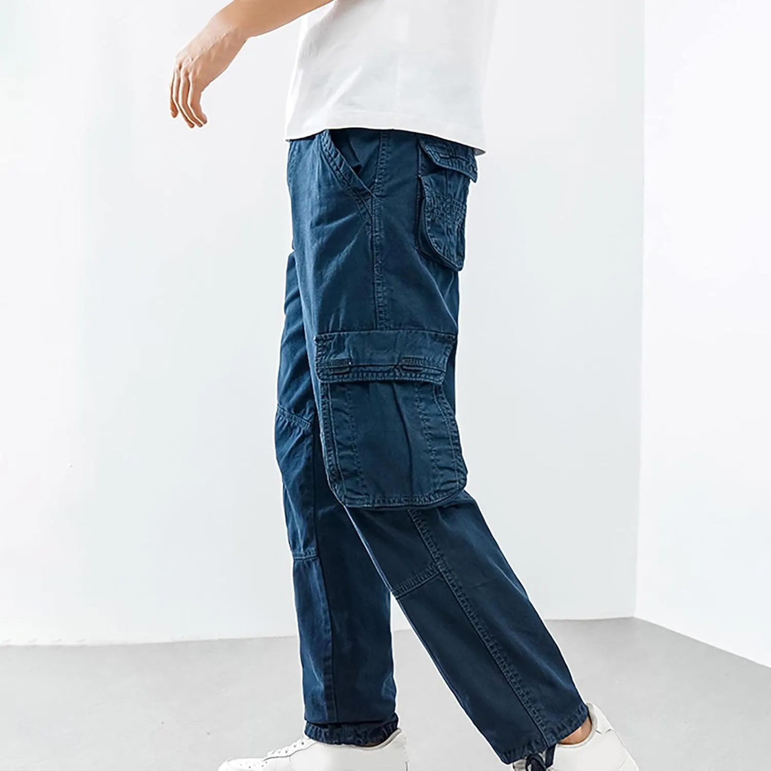 FZVYD Athletic Dress Pants for Men Mens Joggers Cargo Pants Fashion Casual Sweatpants Work Pants Drawstring Loose Trousers