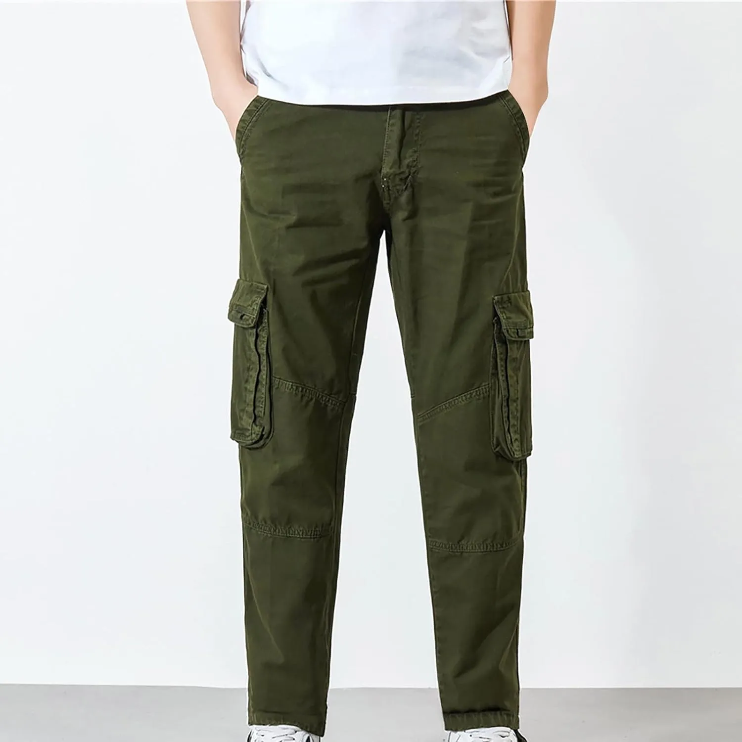 FZVYD Athletic Dress Pants for Men Mens Joggers Cargo Pants Fashion Casual Sweatpants Work Pants Drawstring Loose Trousers