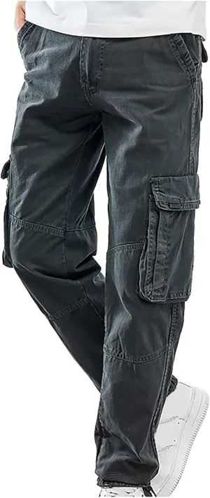 FZVYD Athletic Dress Pants for Men Mens Joggers Cargo Pants Fashion Casual Sweatpants Work Pants Drawstring Loose Trousers