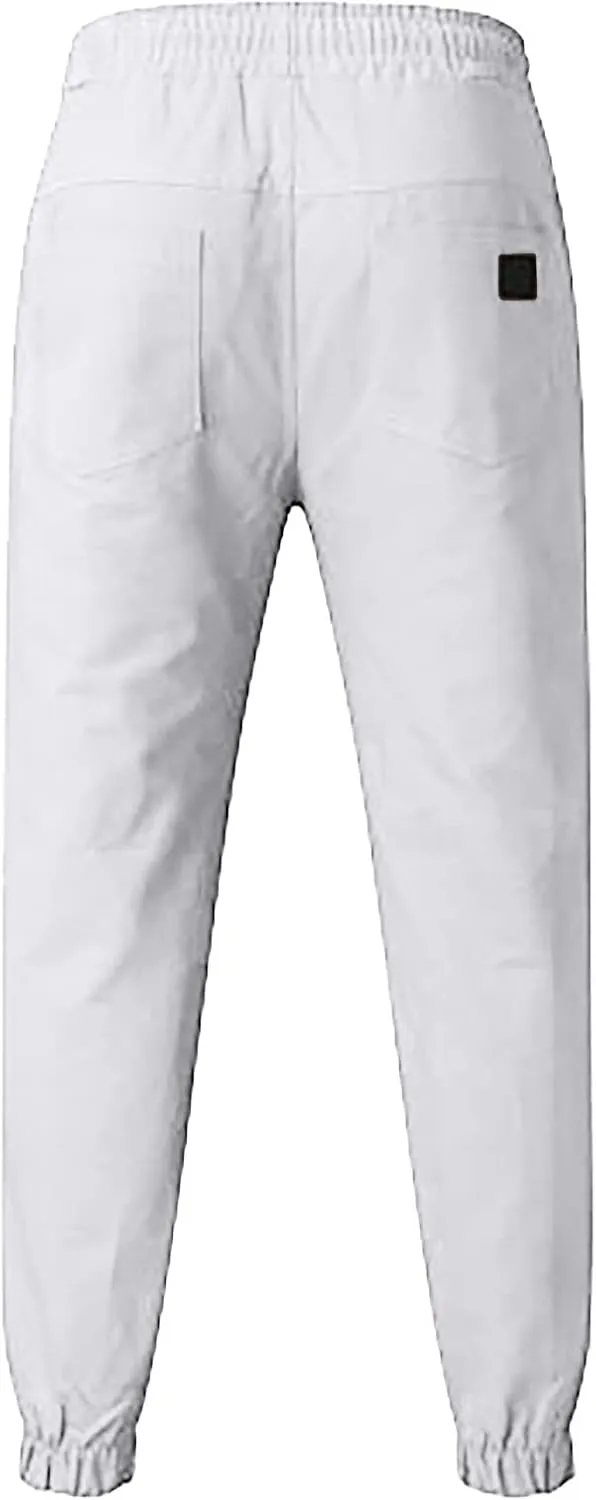 FZVYD Brown Corduroy Pants Mens Joggers Cargo Pants Fashion Casual Sweatpants Work Pants Drawstring Loose Trousers Pockets