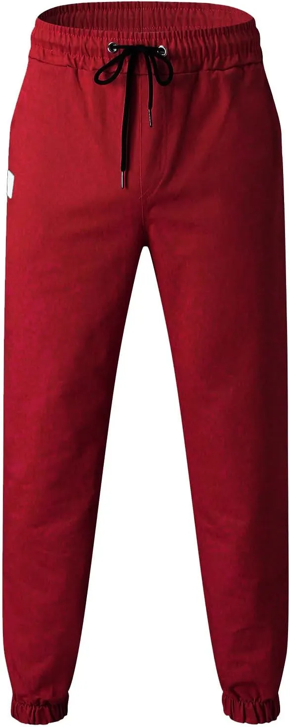 FZVYD Brown Corduroy Pants Mens Joggers Cargo Pants Fashion Casual Sweatpants Work Pants Drawstring Loose Trousers Pockets