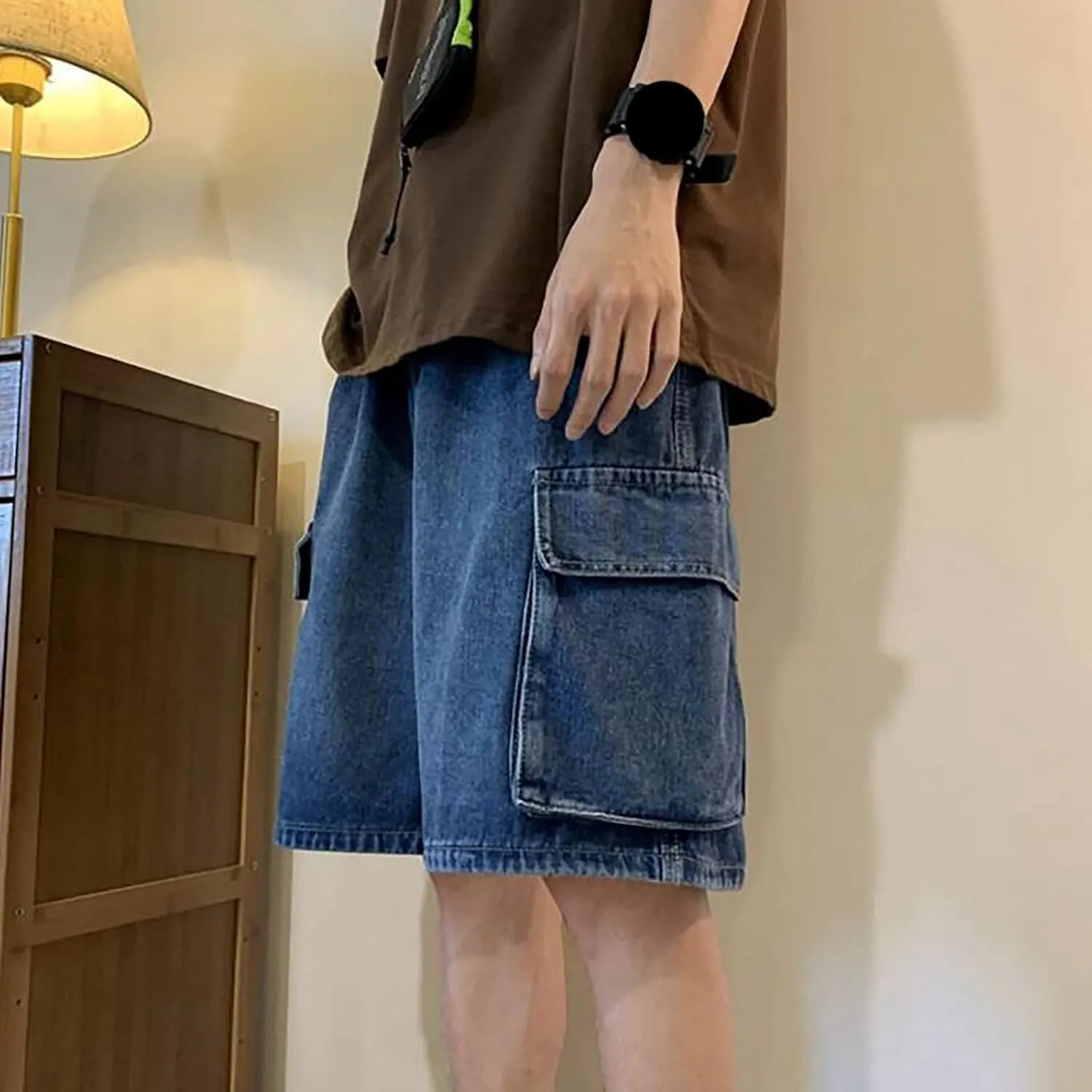 FZVYD Burgundy Dress Pants Mens Joggers Cargo Pants Fashion Casual Sweatpants Work Pants Drawstring Loose Trousers Pockets