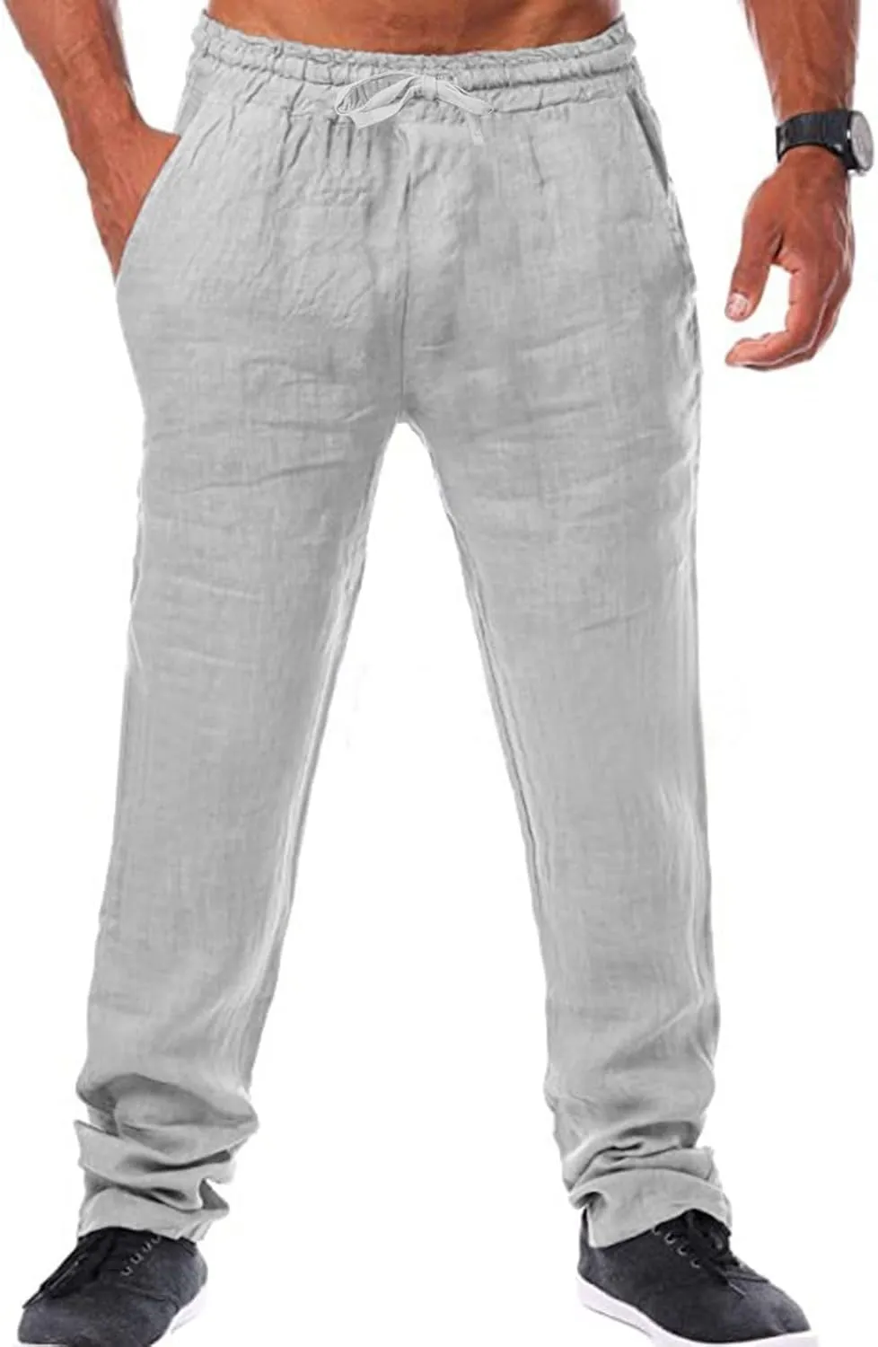 FZVYD Dress Pants for Men Joggers Cargo Pants Fashion Casual Sweatpants Work Pants Drawstring Loose Trousers with Pockets