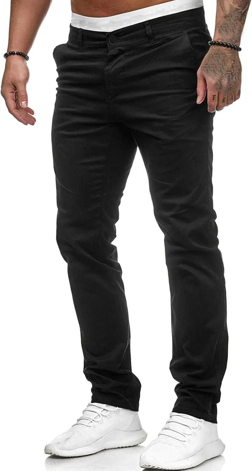 FZVYD Grey Slacks Men Mens Joggers Cargo Pants Fashion Casual Sweatpants Work Pants Drawstring Loose Trousers with Pockets