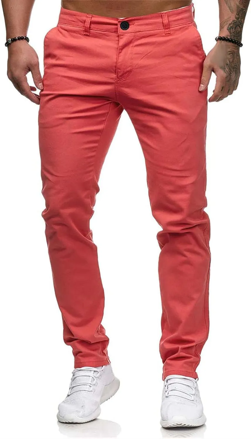 FZVYD Grey Slacks Men Mens Joggers Cargo Pants Fashion Casual Sweatpants Work Pants Drawstring Loose Trousers with Pockets