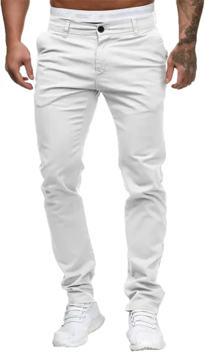 FZVYD Grey Slacks Men Mens Joggers Cargo Pants Fashion Casual Sweatpants Work Pants Drawstring Loose Trousers with Pockets