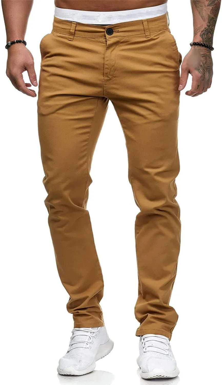 FZVYD Grey Slacks Men Mens Joggers Cargo Pants Fashion Casual Sweatpants Work Pants Drawstring Loose Trousers with Pockets