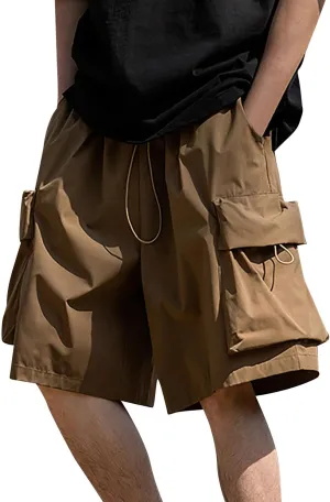 FZVYD Khaki Pants for Men Joggers Cargo Pants Fashion Casual Sweatpants Work Pants Drawstring Loose Trousers with Pockets