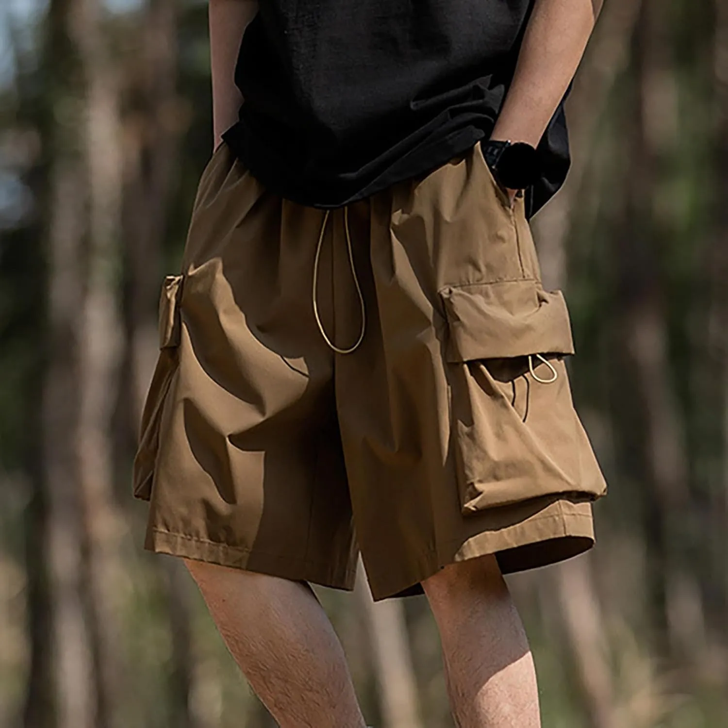 FZVYD Khaki Pants for Men Joggers Cargo Pants Fashion Casual Sweatpants Work Pants Drawstring Loose Trousers with Pockets