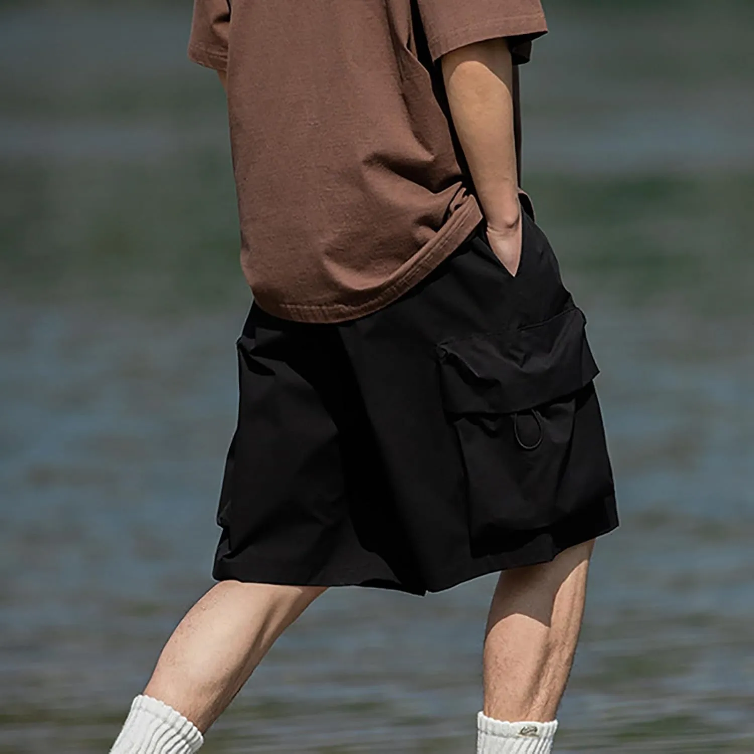 FZVYD Khaki Pants for Men Joggers Cargo Pants Fashion Casual Sweatpants Work Pants Drawstring Loose Trousers with Pockets
