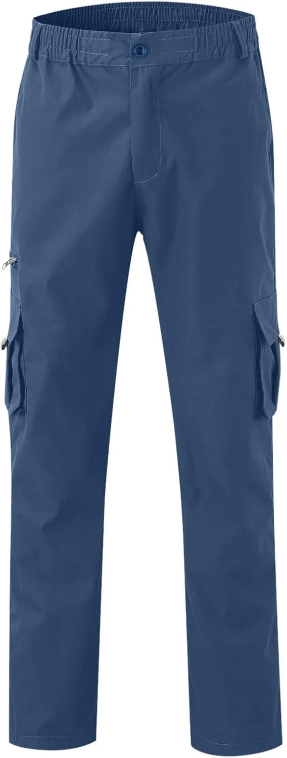 FZVYD Men's Cropped Pants Joggers Cargo Pants Fashion Casual Sweatpants Work Pants Drawstring Loose Trousers with Pockets