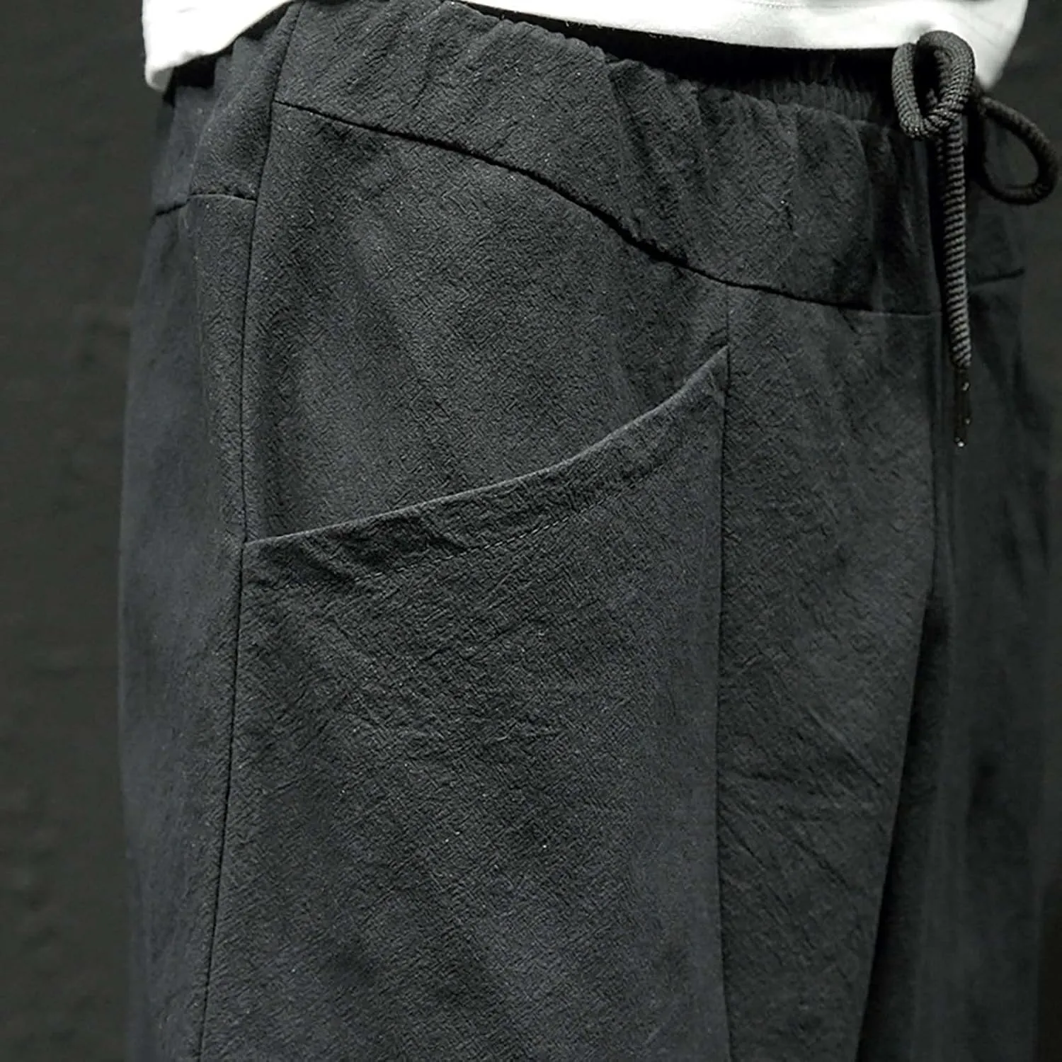 FZVYD Mens Dress Pants Slim Fit Stretch Joggers Cargo Pants Fashion Casual Sweatpants Work Pants Drawstring Loose Trousers