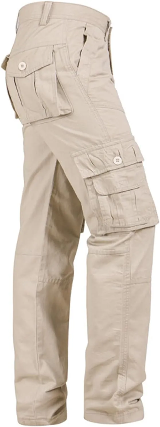 FZVYD Mens Dress Pants Stretch Mens Joggers Cargo Pants Fashion Casual Sweatpants Work Pants Drawstring Loose Trousers