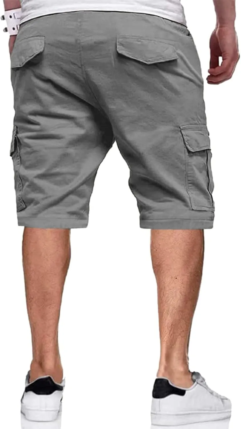 FZVYD Mens Slim Fit Chino Pants Mens Joggers Cargo Pants Fashion Casual Sweatpants Work Pants Drawstring Loose Trousers