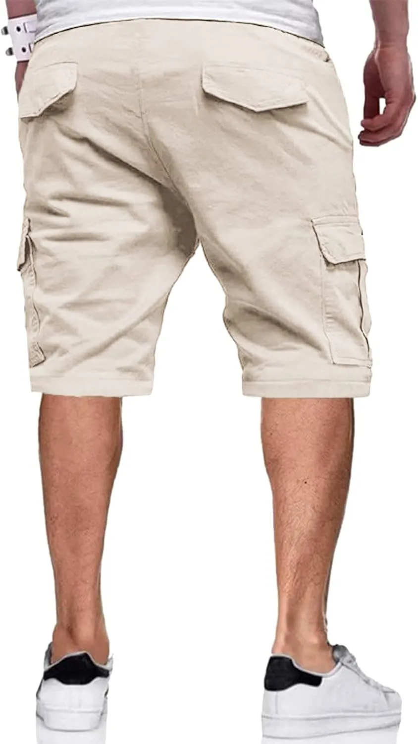 FZVYD Mens Slim Fit Chino Pants Mens Joggers Cargo Pants Fashion Casual Sweatpants Work Pants Drawstring Loose Trousers