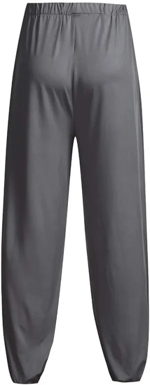 FZVYD Mens Super Soft Yoga Pants Trousers Lounge Pant Hippie Harem Pants Elastic Waist Baggy Boho Casual Drop Crotch Trouser