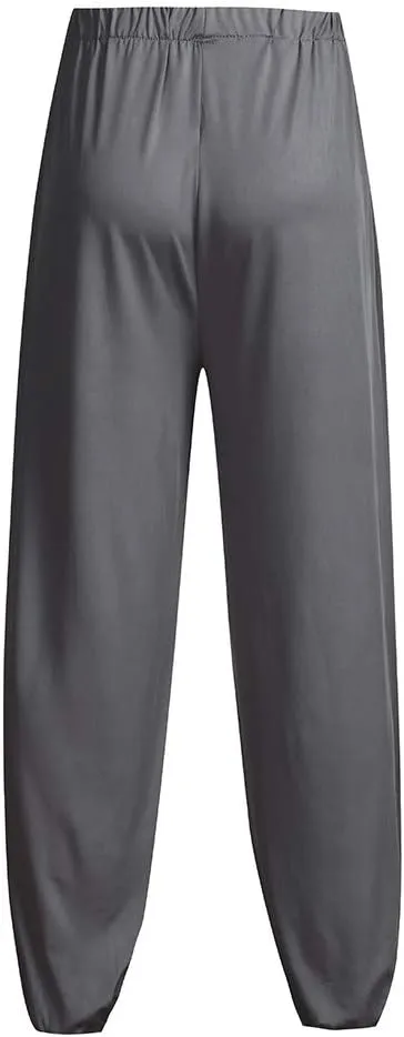 FZVYD Mens Super Soft Yoga Pants Trousers Lounge Pant Hippie Harem Pants Elastic Waist Baggy Boho Casual Drop Crotch Trouser