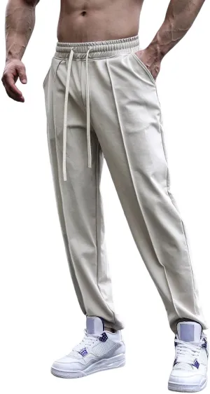 FZVYD Navy Pants Men Mens Joggers Cargo Pants Fashion Casual Sweatpants Work Pants Drawstring Loose Trousers with Pockets