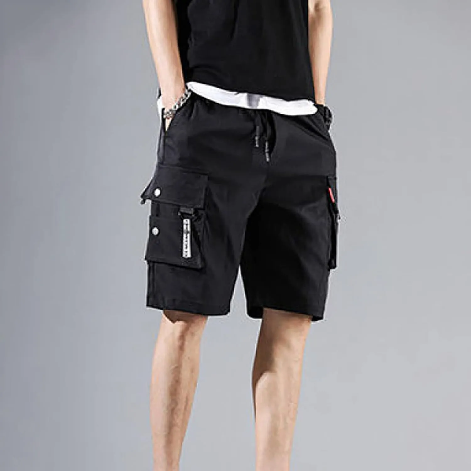 FZVYD Ripped Jeans for Men Mens Joggers Cargo Pants Fashion Casual Sweatpants Work Pants Drawstring Loose Trousers Pockets
