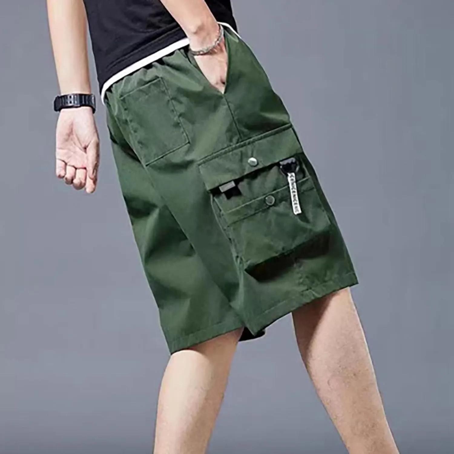 FZVYD Ripped Jeans for Men Mens Joggers Cargo Pants Fashion Casual Sweatpants Work Pants Drawstring Loose Trousers Pockets