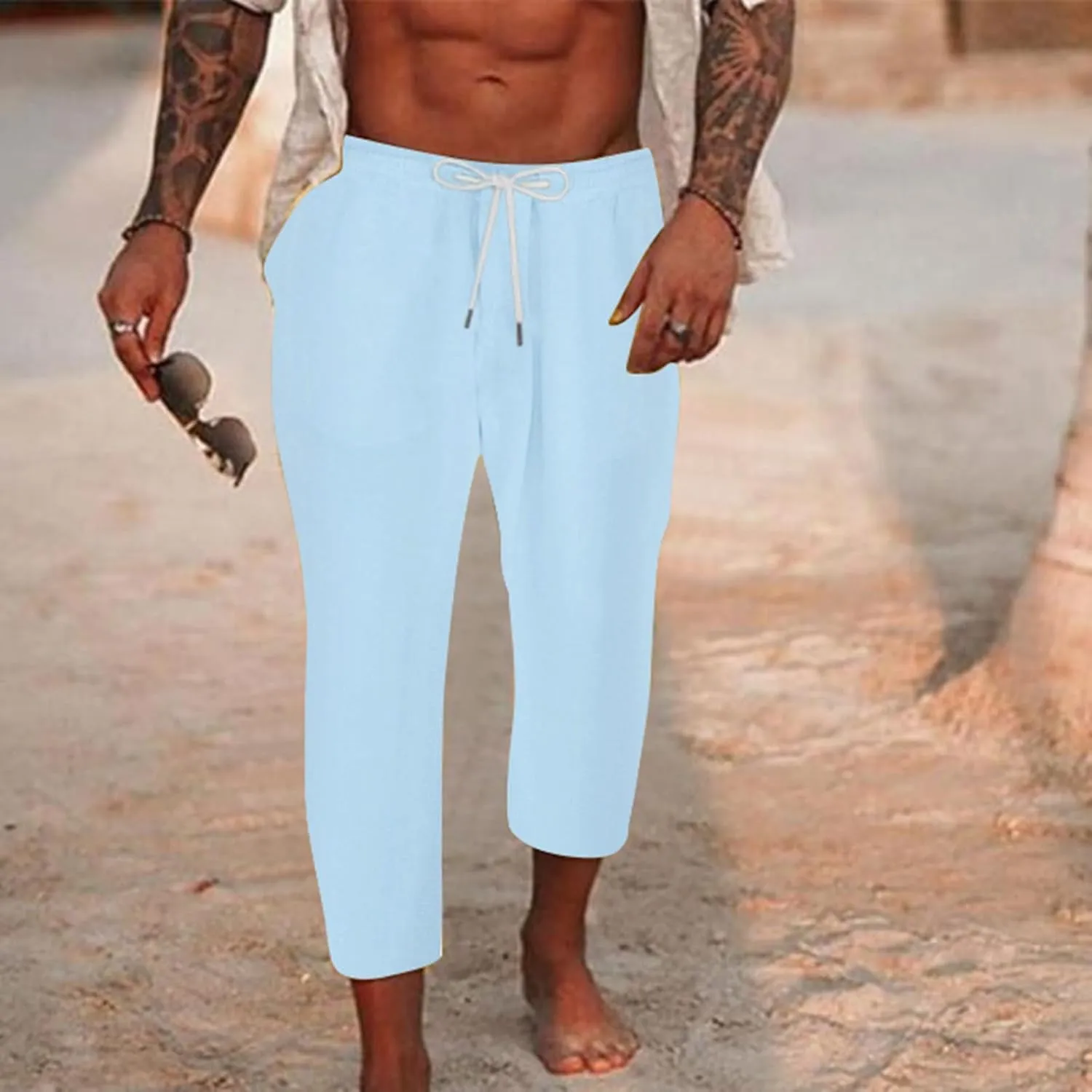 FZVYD Stretch Dress Pants Joggers Cargo Pants Fashion Casual Sweatpants Work Pants Drawstring Loose Trousers with Pockets