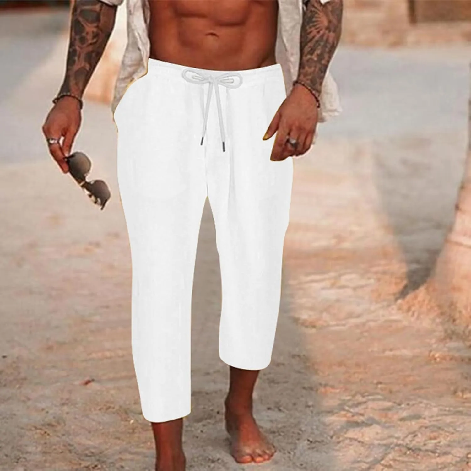 FZVYD Stretch Dress Pants Joggers Cargo Pants Fashion Casual Sweatpants Work Pants Drawstring Loose Trousers with Pockets