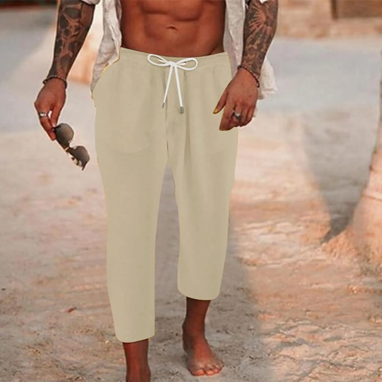 FZVYD Stretch Dress Pants Joggers Cargo Pants Fashion Casual Sweatpants Work Pants Drawstring Loose Trousers with Pockets