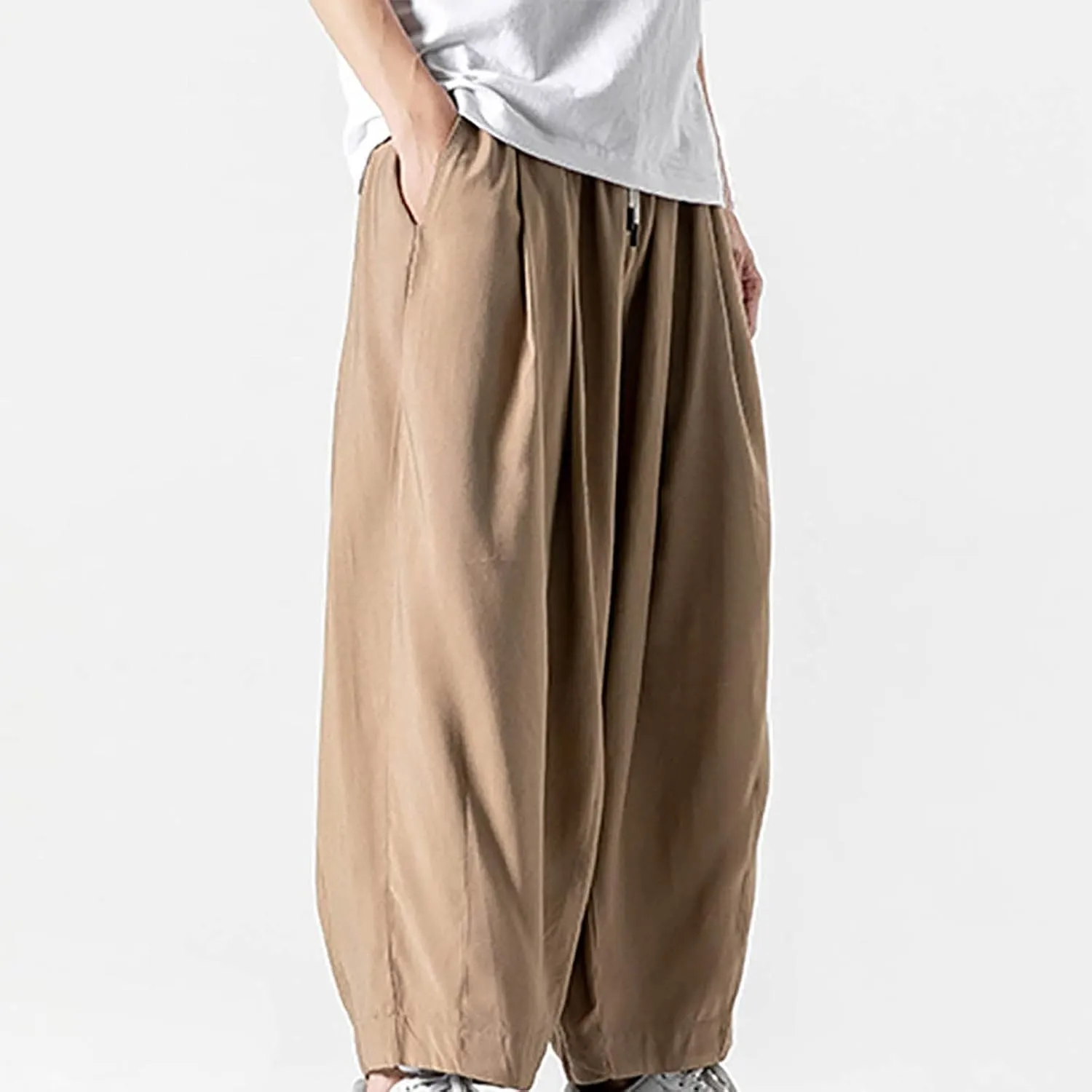 FZVYD Tapered Dress Pants Men Mens Joggers Cargo Pants Fashion Casual Sweatpants Work Pants Drawstring Loose Trousers Pockets