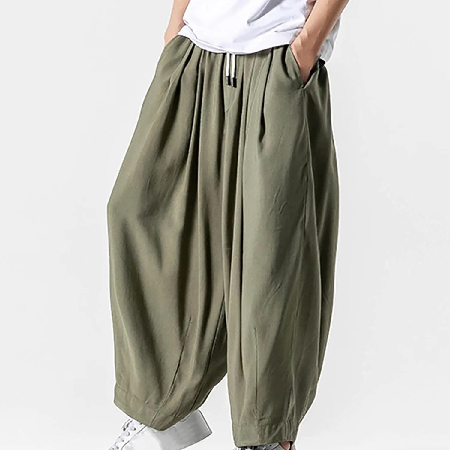 FZVYD Tapered Dress Pants Men Mens Joggers Cargo Pants Fashion Casual Sweatpants Work Pants Drawstring Loose Trousers Pockets