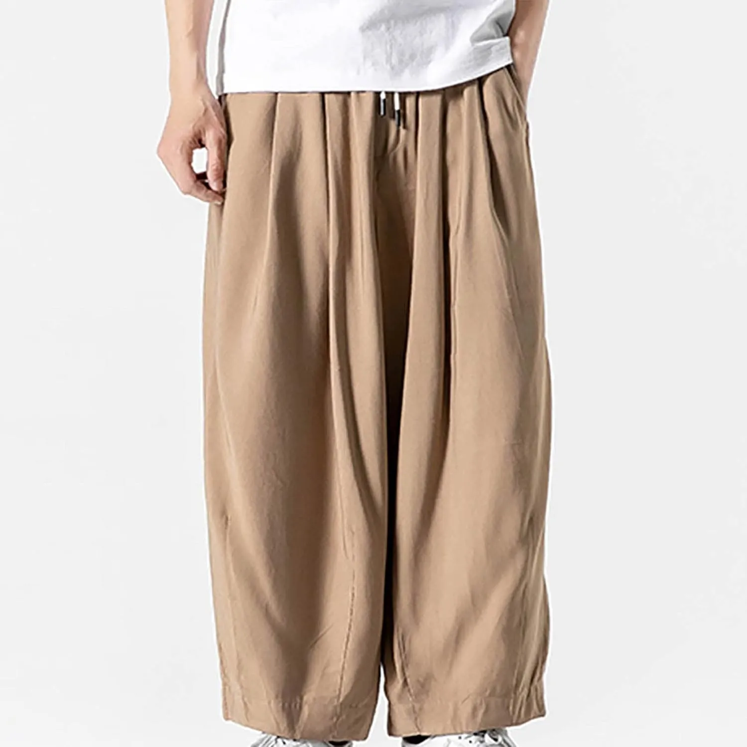 FZVYD Tapered Dress Pants Men Mens Joggers Cargo Pants Fashion Casual Sweatpants Work Pants Drawstring Loose Trousers Pockets
