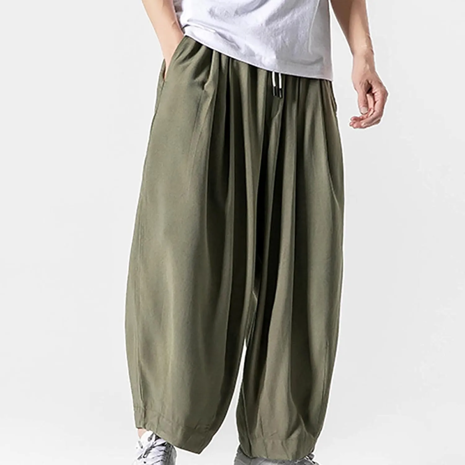 FZVYD Tapered Dress Pants Men Mens Joggers Cargo Pants Fashion Casual Sweatpants Work Pants Drawstring Loose Trousers Pockets