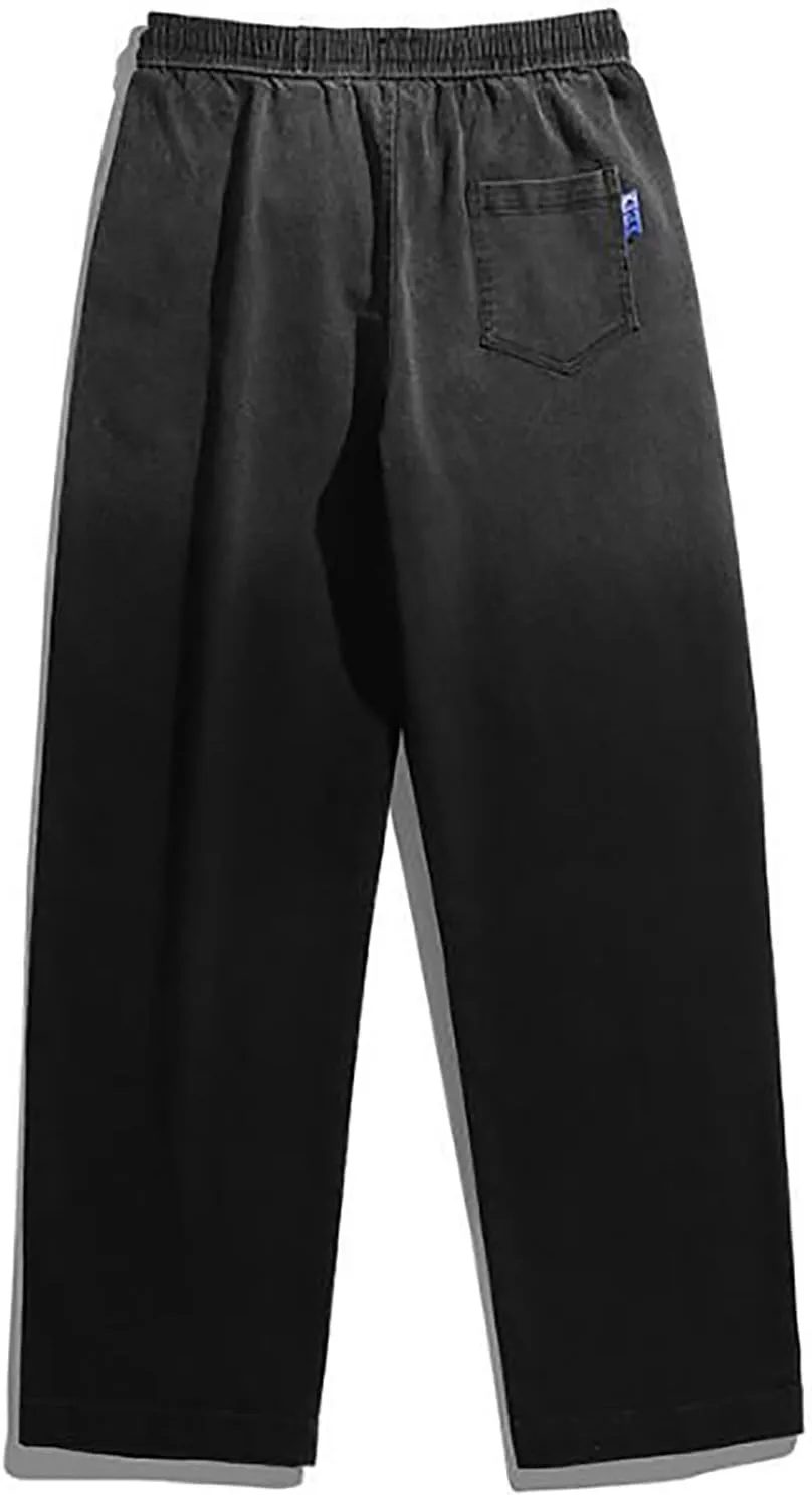 FZVYD Tapered Pants Men Mens Joggers Cargo Pants Fashion Casual Sweatpants Work Pants Drawstring Loose Trousers with Pockets