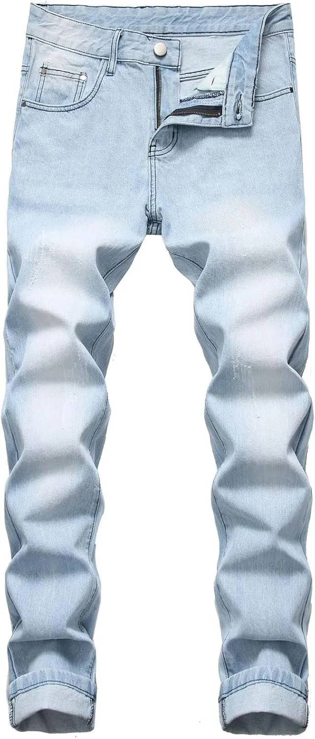 FZVYD Y2k Jeans Men Mens Joggers Cargo Pants Fashion Casual Sweatpants Work Pants Drawstring Loose Trousers with Pockets
